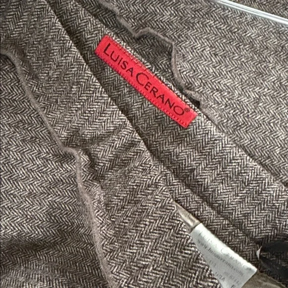 Luisa Cerano Chic Brown A-Line Women's flare wool blend  Skirt size 6 - Picture 11 of 14